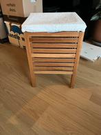 IKEA Molger serie badkamer kruk hout en badstof, Ophalen, Gebruikt, Wit