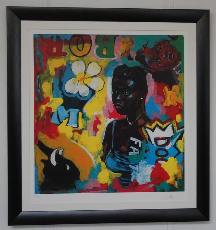 Schilderij zeefdruk van Justus Donker, Antiek en Kunst, Kunst | Litho's en Zeefdrukken, Ophalen