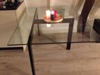 Dick Spierenburg Glazen Eettafel, Huis en Inrichting, Tafels | Eettafels, Ophalen, Gebruikt, 50 tot 100 cm, Vijf personen of meer