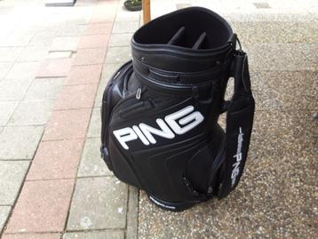 Zwart leren lederen Ping Golf Bag Tas. beschikbaar voor biedingen