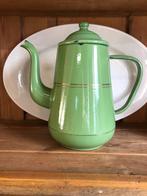 Reseda groen emaille koffiekan koffiepot, Ophalen of Verzenden