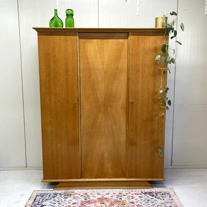 Mid-century vintage kledingkast hang leg klerenkast sixties, Huis en Inrichting, Kasten | Kledingkasten, Gebruikt, 150 tot 200 cm