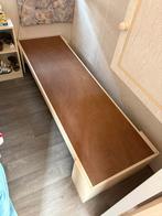 Bed uit stacaravan met matras, Ophalen, Eenpersoons, Steigerhout, 190 cm of minder