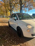 Fiat 500C | Cabrio | 2012 | Goed onderhouden, Auto's, Zwart, Cabriolet, Leder en Stof, Wit