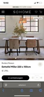 Riviera Maison eettafel The Miller/ japandi eettafel 220-100, Ophalen, Gebruikt