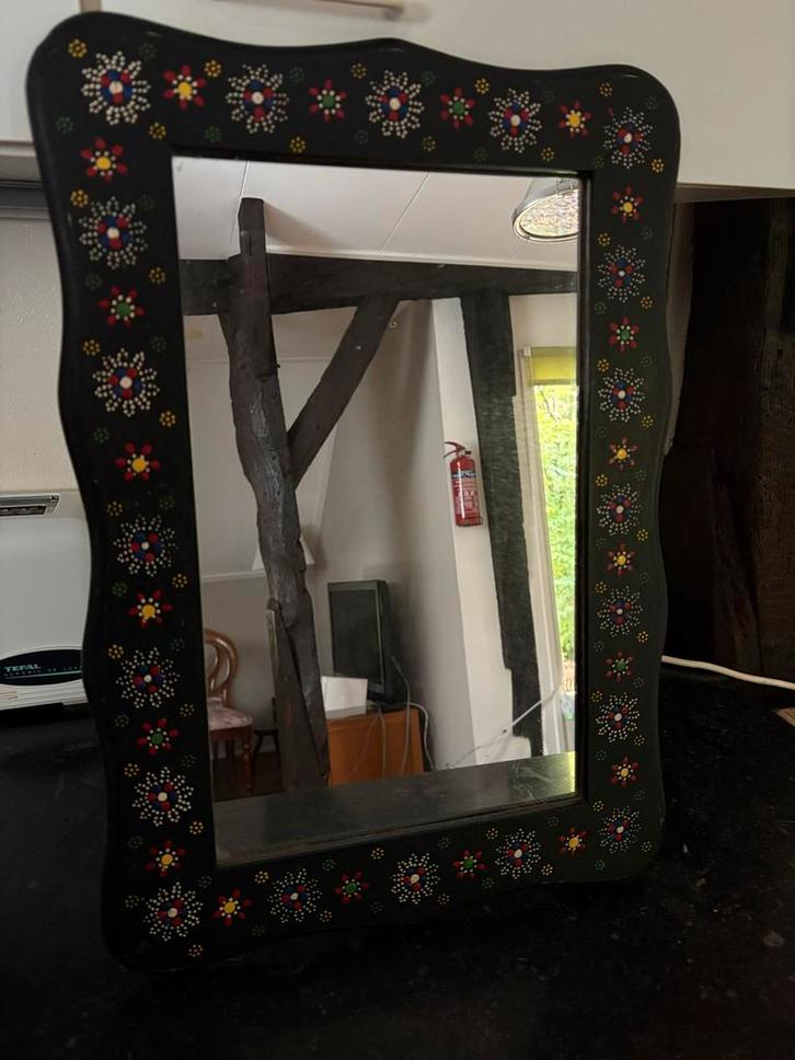 Staphorster Stip Spiegel, Huis en Inrichting, Woonaccessoires | Spiegels, Gebruikt, 50 tot 75 cm, Minder dan 100 cm, Rechthoekig