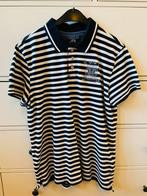 HV Society mooi blauw wit gestreept polo shirt maat L, Maat 52/54 (L), Verzenden, Blauw, HV Society