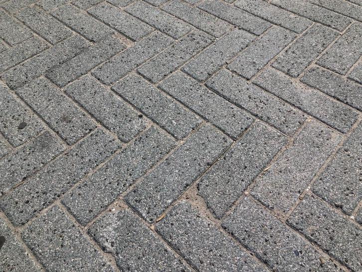 Klinker SBV12, Beton, Langformaat, 10x10x30, kleurecht grijs, Tuin en Terras, Tegels en Klinkers, Gebruikt, Klinkers, Beton, 10 m² of meer