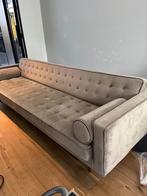 Loods 5 bank - Velours - Taupe kleur, Huis en Inrichting, Banken | Bankstellen, Ophalen, 250 tot 300 cm, 75 tot 100 cm, Zo goed als nieuw