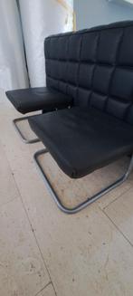 Voeten bankje 2x echt leder. Krukje kruk, Ophalen, Eén