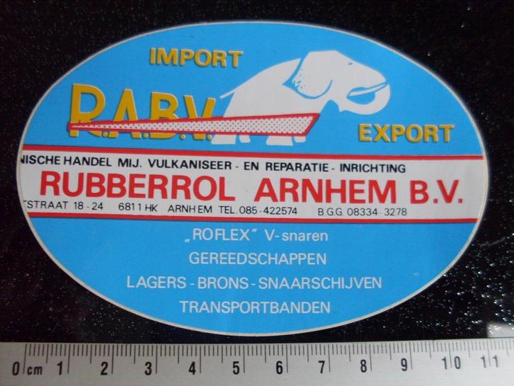 sticker rubberrol arnhem logo rabv, Verzamelen, Stickers, Zo goed als nieuw, Merk, Verzenden