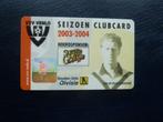 Seizoenclubcard. VVV Venlo 2003/2004 Blauwe achterkant, Verzamelen, Sportartikelen en Voetbal, Overige typen, Overige binnenlandse clubs