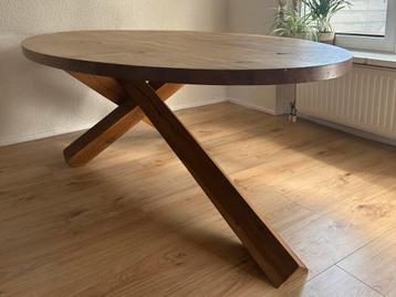 Massief eiken eettafel 2.00 bij 1.15  beschikbaar voor biedingen