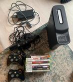 Xbox 360 phat Jasper + 2 con. + Kinect & 9 games, Met 2 controllers, Met games, Ophalen of Verzenden, Zo goed als nieuw