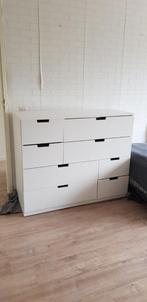 Witte Ikea Nordli ladenkast, Ophalen, 100 tot 150 cm, 5 laden of meer, Zo goed als nieuw