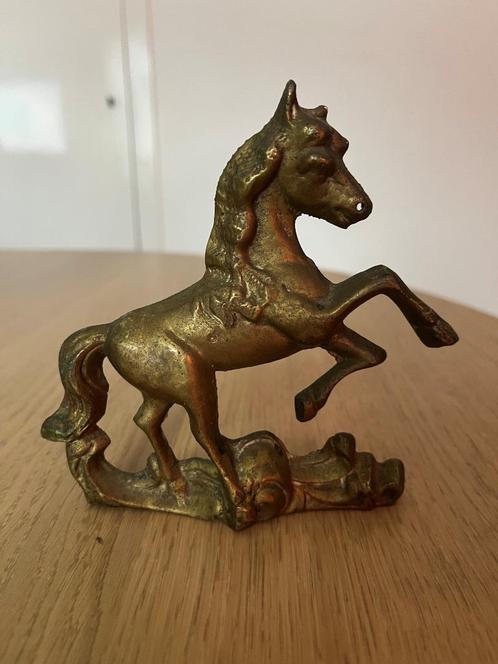 Antiek messing paardornament voor Duitse slingerklok, Antiek en Kunst, Antiek | Klokken, Ophalen of Verzenden