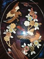 HOUTEN PANEEL INGELEGD MET PARELMOER VINTAGE, Antiek en Kunst, Kunst | Niet-Westerse kunst, Ophalen