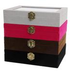 Ringen Oorbellen Opbergdoos / Display Box Doos Sieraden, Huis en Inrichting, Minder dan 50 cm, Verzenden, Nieuw, Minder dan 50 cm