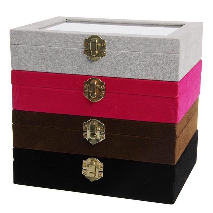 Ringen Oorbellen Opbergdoos / Display Box Doos Sieraden, Huis en Inrichting, Woonaccessoires | Kisten, Nieuw, Minder dan 50 cm