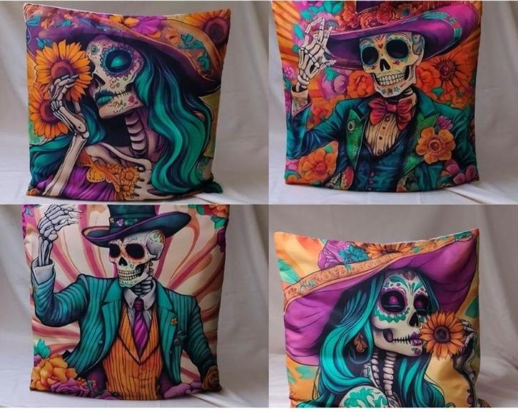 Kussenhoes Halloween, Huis en Inrichting, Woonaccessoires | Kussens, Nieuw, Overige kleuren, Vierkant, Ophalen of Verzenden