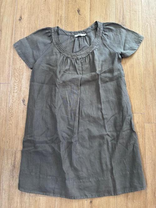 0039Italy by PAUW linnen jurk taupe 38-40-42(klein), Kleding | Dames, Jurken, Zo goed als nieuw, Maat 38/40 (M), Overige kleuren