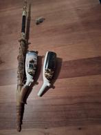 Antieke jachtpijp, met reserve pijpenkop, Ophalen of Verzenden