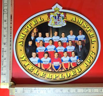 Vintage sticker Amstel Wielerploeg 1977 bier wielrennen  beschikbaar voor biedingen