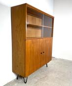 Highboard op hairpinpootjes, eiken, 100 tot 150 cm, 100 tot 150 cm, Vintage, Ophalen of Verzenden