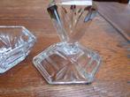 Kristallen flacon en dekseldoosje, Anna Hutte, Antiek en Kunst, Antiek | Glas en Kristal, Ophalen of Verzenden