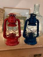 2 Vintage stormlampen / olielamp brocante lantaarns, Antiek en Kunst, Antiek | Lampen, Ophalen