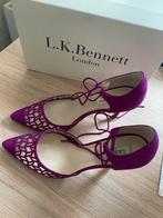 LK Bennett sandalen suede/mesh fuchsia als nieuw EU 40, Ophalen of Verzenden, Zo goed als nieuw, Roze, Sandalen of Muiltjes