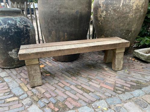 Robuuste stoere tuinbank, Tuin en Terras, Tuinbanken, Zo goed als nieuw, Hout, Ophalen