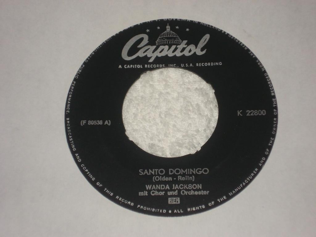 Wanda Jackson   Santa Domingo     Orgineel, Cd's en Dvd's, Vinyl Singles, Zo goed als nieuw, Country en Western, Ophalen of Verzenden