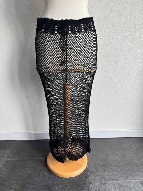 Vintage Y2K zwart crochet gehaakte rok, Kleding | Dames, Rokken, Zo goed als nieuw, Zwart, Onder de knie, Ophalen of Verzenden