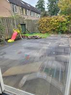 Gratis afhalen: mooie, zwarte tuintegels/terras tegels, Tuin en Terras, Ophalen, Zo goed als nieuw, 10 m² of meer, Beton