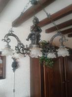 Engelen Hanglamp - Sfeervolle Verlichting, Ophalen of Verzenden, Gebruikt, Glas, Antiek