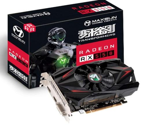 MAXSUN AMD Radeon RX 550 Graphics, Computers en Software, Videokaarten, Zo goed als nieuw, AMD, PCI-Express 3.0, GDDR5, HDMI, DisplayPort