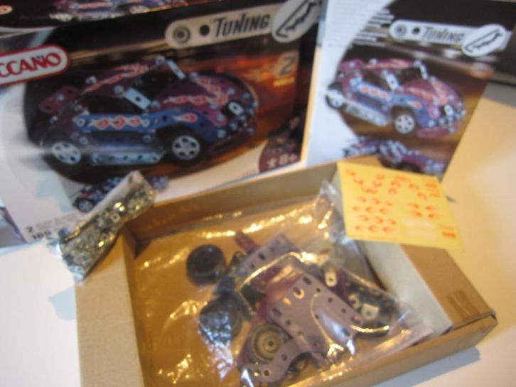 Doos Meccano met 2 modellen auto ZGAN + orig stickervellen, Kinderen en Baby's, Speelgoed | Educatief en Creatief, Nieuw, Ophalen of Verzenden