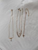 Kettingen en 1x armband goudkleur messing roestvrij., Ophalen of Verzenden, Zo goed als nieuw, Goud, Overige materialen