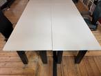 28x witte bureautafels – 152cm metalen poten, Ophalen, Gebruikt