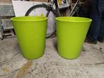 2 Groene plantenbakken 10 euro Afhalen Muiden, Ophalen, Kunststof, Gebruikt, Minder dan 60 cm