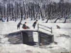 Pieter de Zwart (1880-1967) - Sneeuwpret, Ophalen of Verzenden