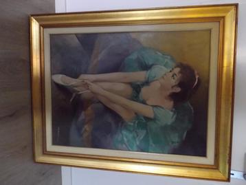 ballerina modern schilderij olieverf op doek beschikbaar voor biedingen