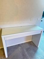 Kaptafel / Makeuptafel / Sidetable / Salontafel, Ophalen, 100 tot 150 cm, Minder dan 100 cm, Glas