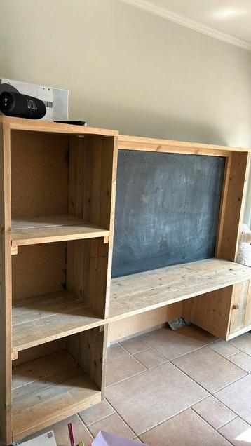 Stijgerhout Speelgoedkast Kinderbureau met krijtbord