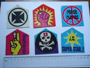 sticker oud Jaren 70 vintage protest peace love flowerpower beschikbaar voor biedingen