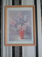 Bloemenprint in Lijst, Minder dan 50 cm, Gebruikt, Ophalen of Verzenden, Print
