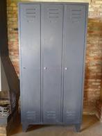 Vintage lockerkast antraciet industrieel lockerkasten, Huis en Inrichting, Kasten | Lockerkasten, Ophalen, Gebruikt