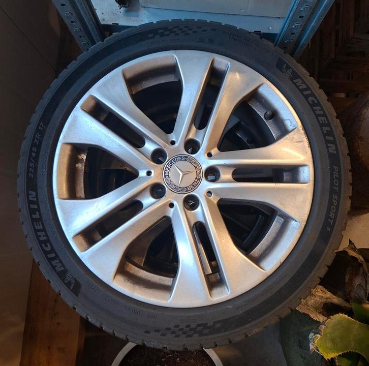 Originele Mercedes c klasse 17 inch velgen, Auto-onderdelen, Banden en Velgen, Velg(en), Zomerbanden, 17 inch, 225 mm, Ophalen