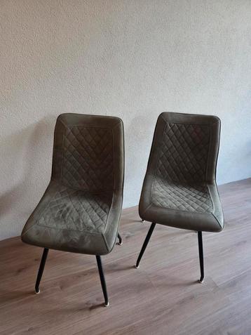 Eettafel stoelen groen 6 stuks industrieel. beschikbaar voor biedingen